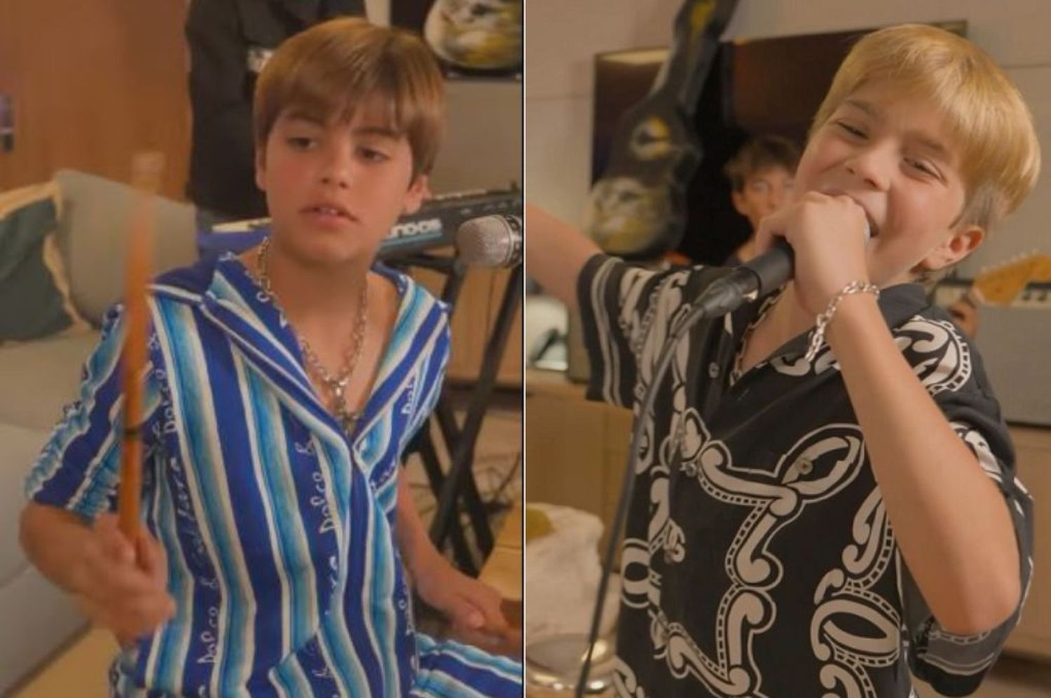 Milan y Sasha, los hijos de Shakira y Piqué, debutaron como cantantes