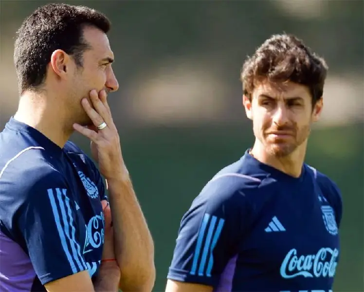 Lionel Scaloni y Pablo Aimar