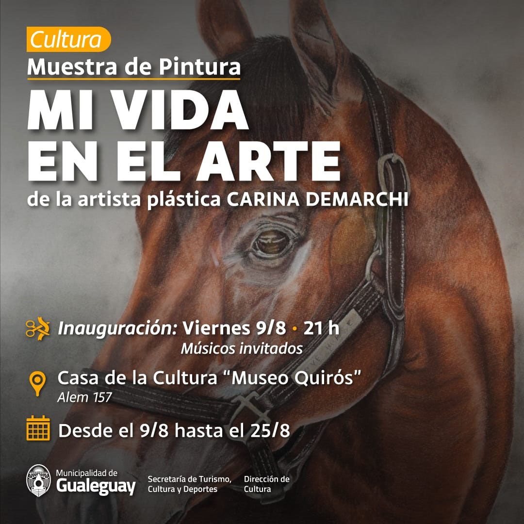 Carina Demarchi presentará la muestra “Mi vida en el arte”