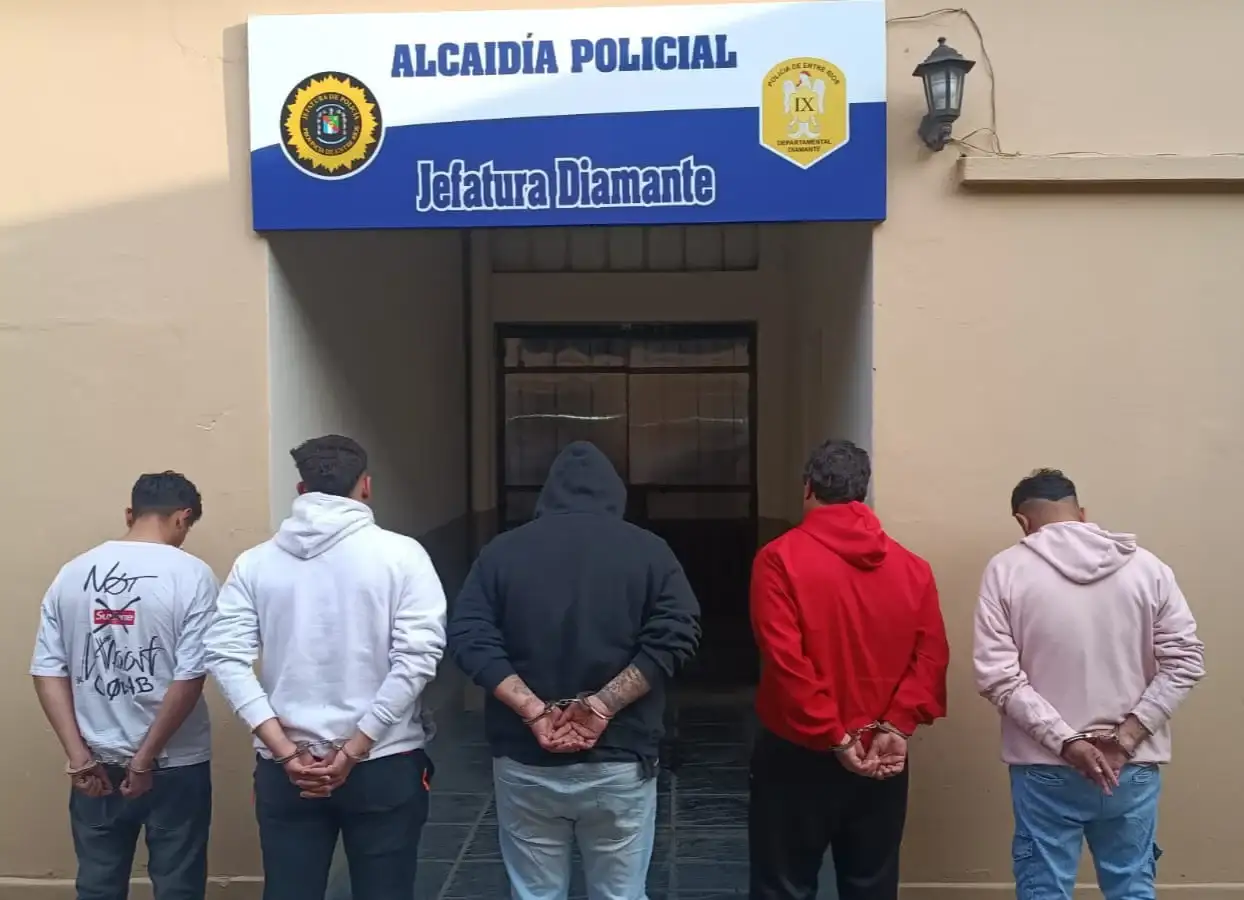 Cinco detenidos y allanamientos por el homicidio ocurrido en Diamante