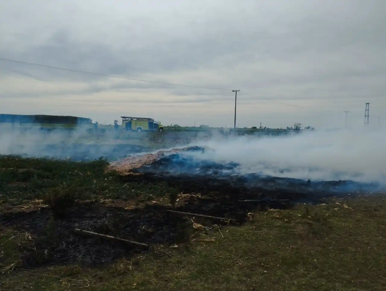Importante incendio en un predio de Venado Tuerto