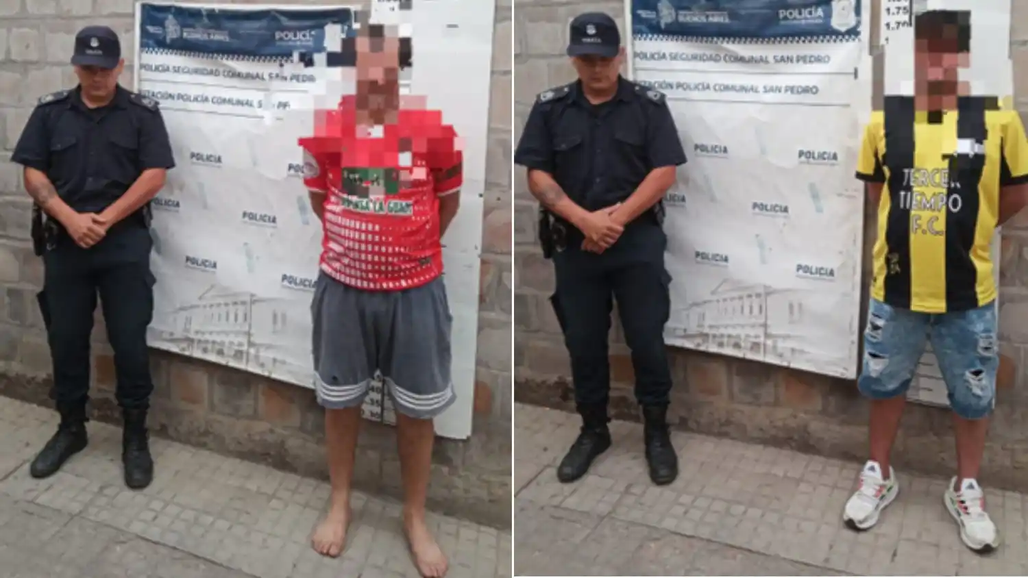 La policía intervino cuando tomó conocimiento del hecho.