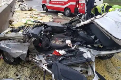 Choque múltiple en la autopista Buenos Aires-La Plata