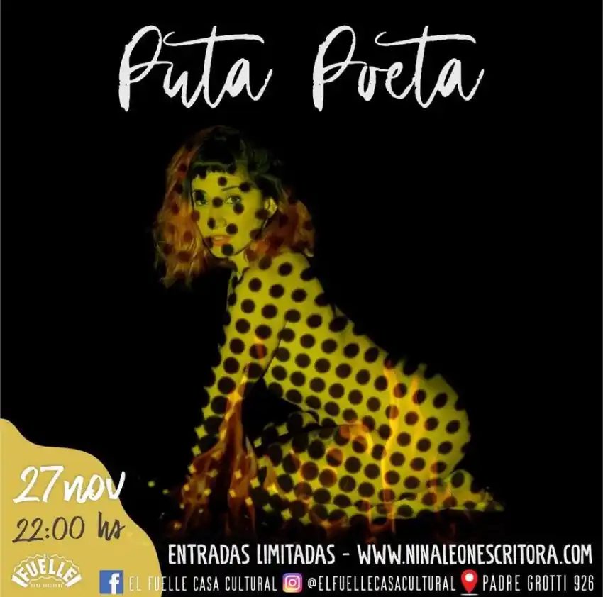 Puta Poeta, recital de poesía erótica en El Fuelle