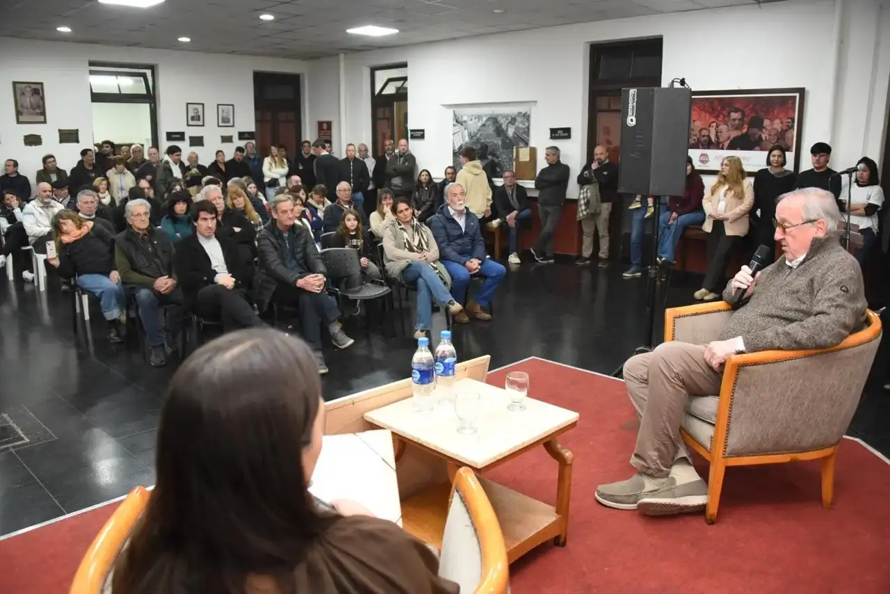 Miguel Lunghi, durante el acto por la celebración del 23er aniversario del triunfo electoral del 2003.