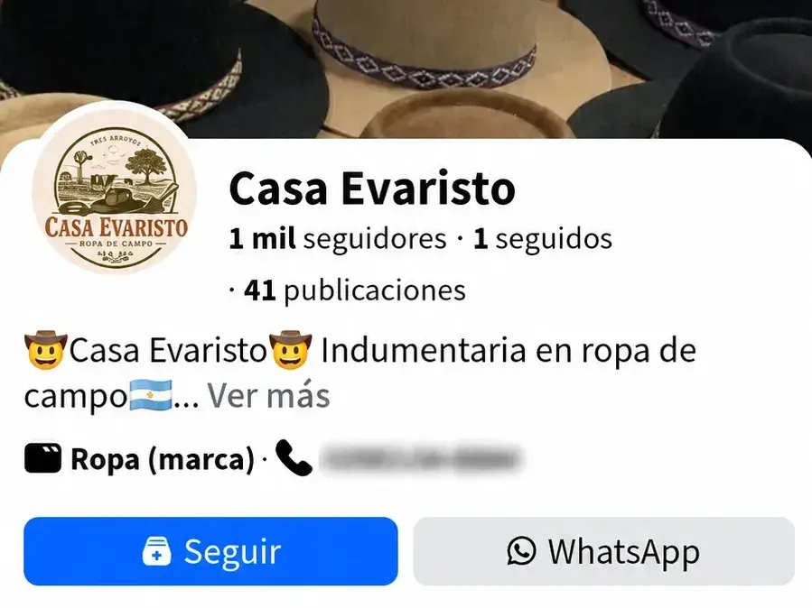 Captura del Facebook trucho utilizado por los estafadores, que sigue activo