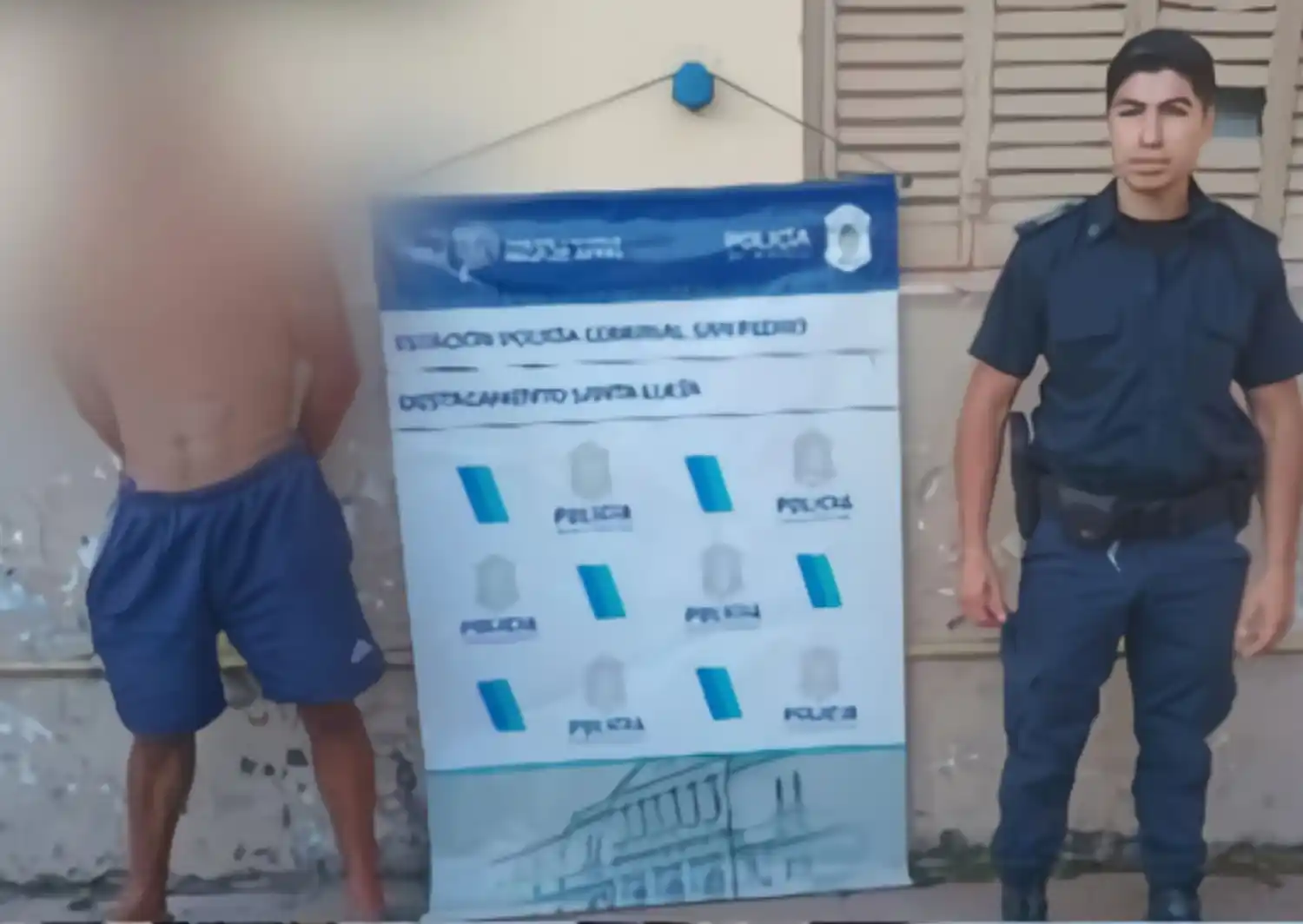 Aprehendido tras romper el parabrisas de la camioneta de su vecino