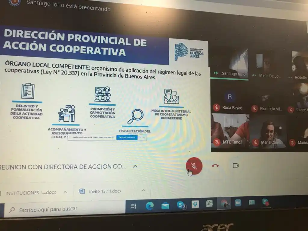 Autoridades provinciales y locales se reunieron  con integrantes de cooperativas