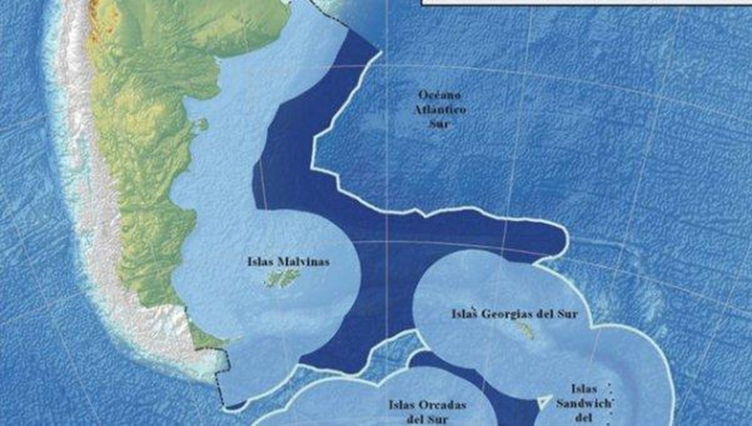 El nuevo mapa con los límites marítimos de Argentina aprobado por ONU
