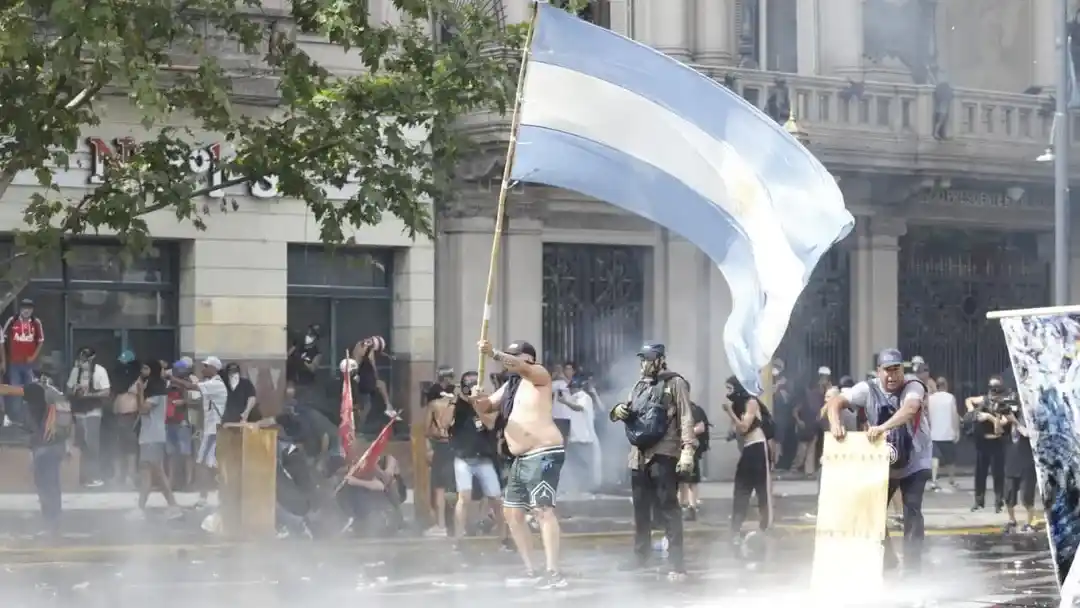 La marcha en el Congreso.