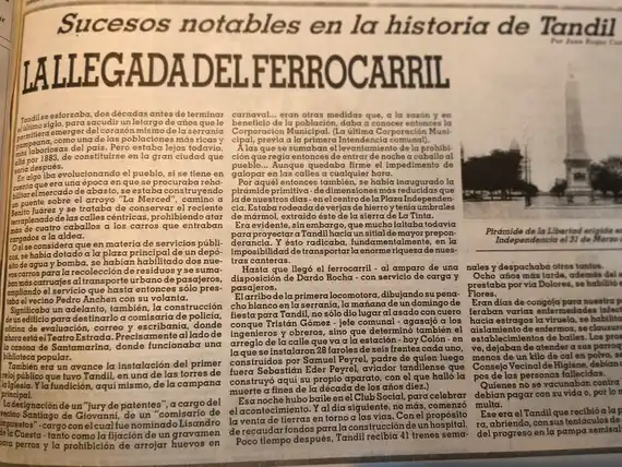 La llegada del ferrocarril