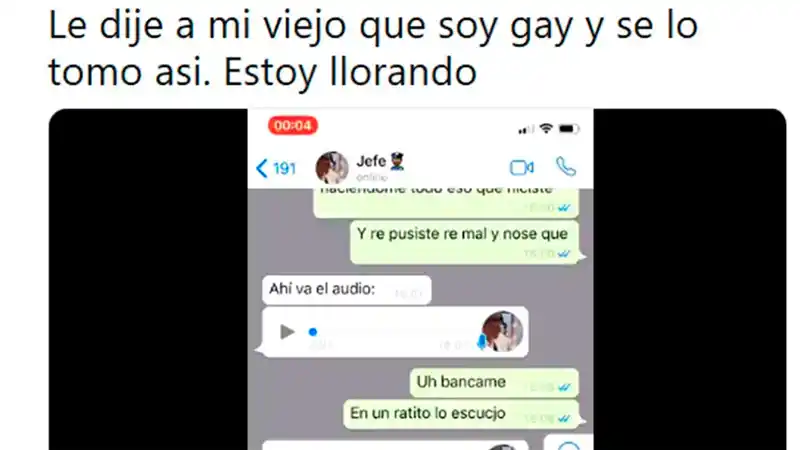 Emocionante respuesta de un padre a su hijo cuando le contó que es gay