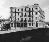 Así lucía el frente del Palace Hotel en la época de su mayor esplendor.