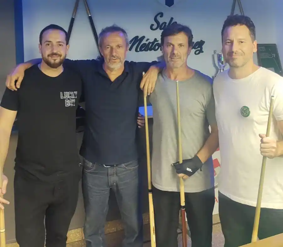 Los cuatro mejores. De izquierda a derecha: Juan Pablo Deguese Loray, Guillermo Mori, Ricardo Presa y Javier Cuestas