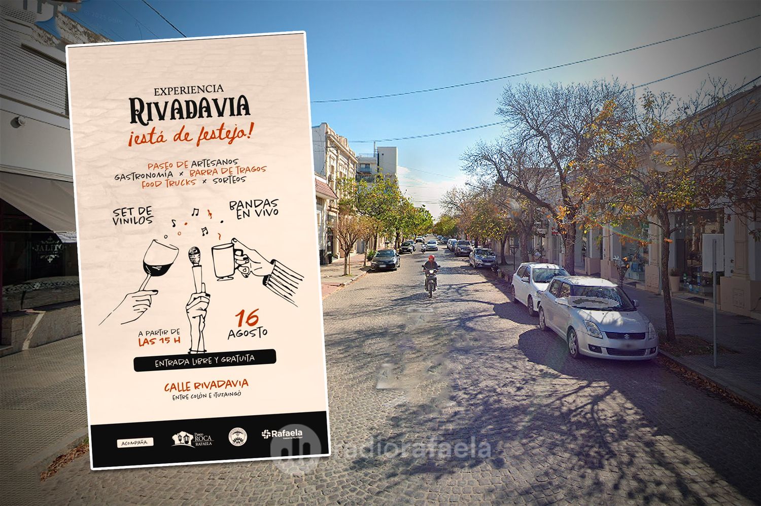 Todo listo para disfrutar de una nueva "Experiencia Rivadavia": música, diversión y comida en el centro rafaelino