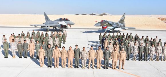 J-10C and Eurofighter Typhoon to engage in simulated air combat during exercise Zilzal-II