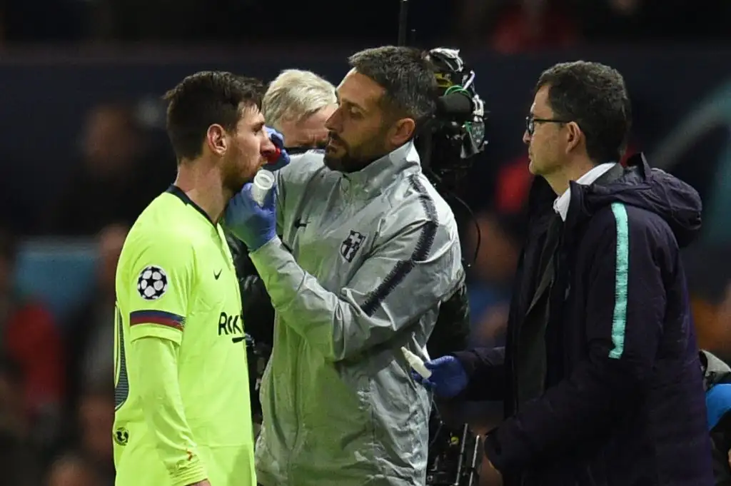 Messi, sin lesión de gravedad en su rostro