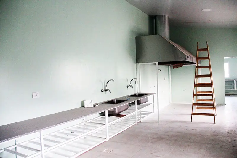 Última etapa de la sala de elaboración de alimentos