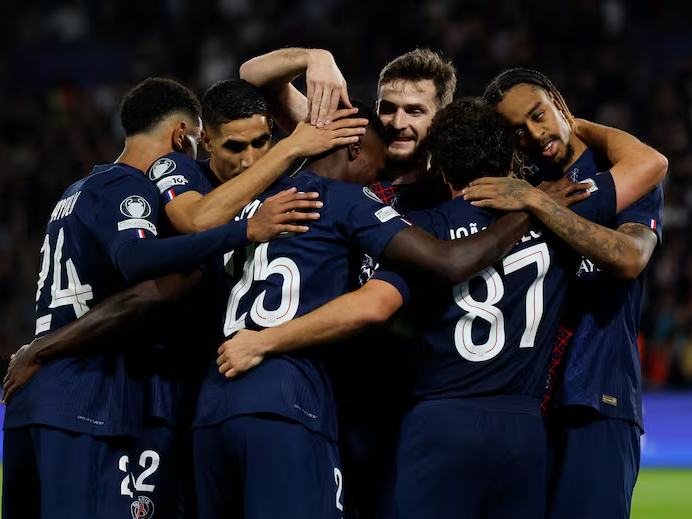 PSG goleó 4 a 0 al Atalanta por la fecha 1 de la Champions League del 2025.Foto:AP