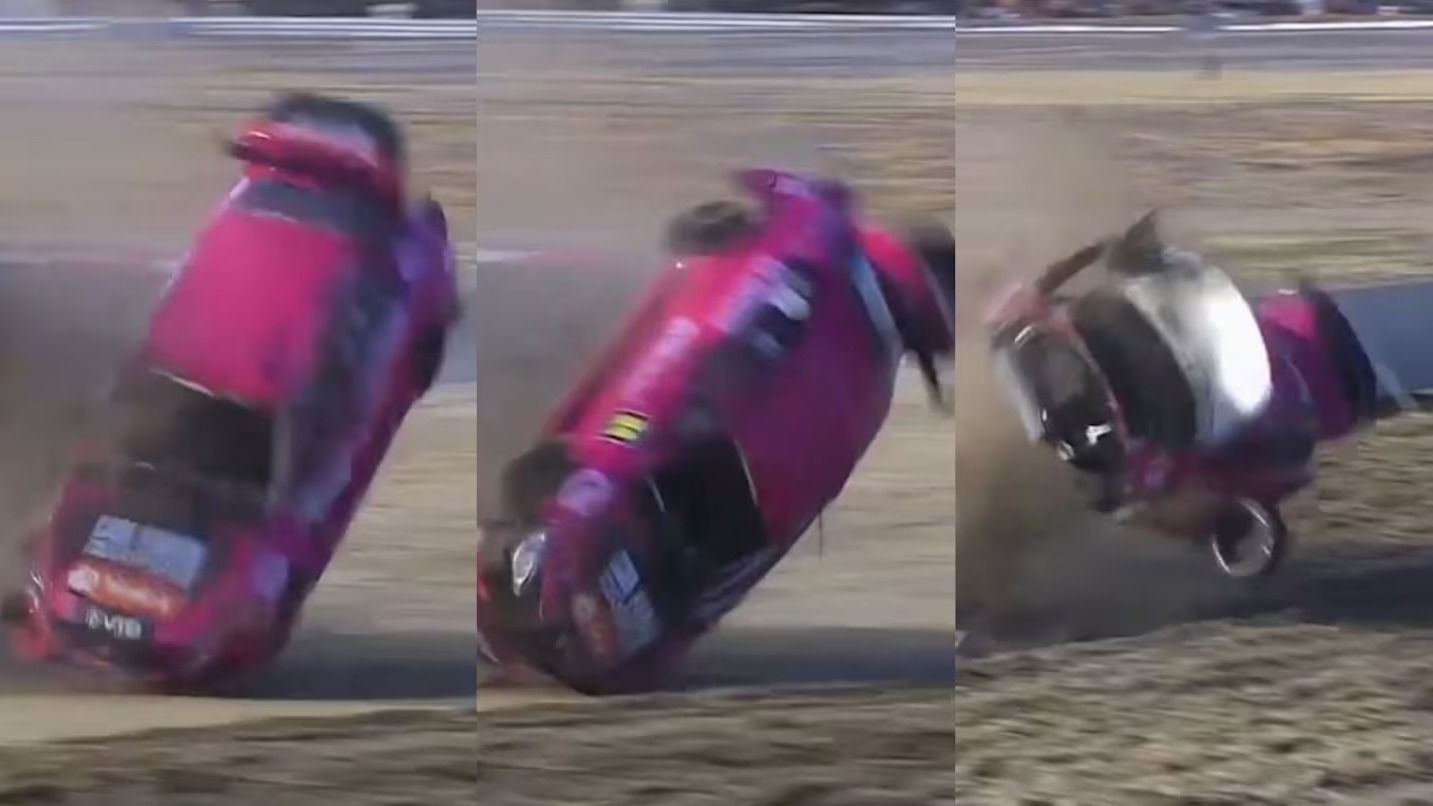 El auto dio diez giros tras una falla en los frenos. (Foto: Carburando/ X)