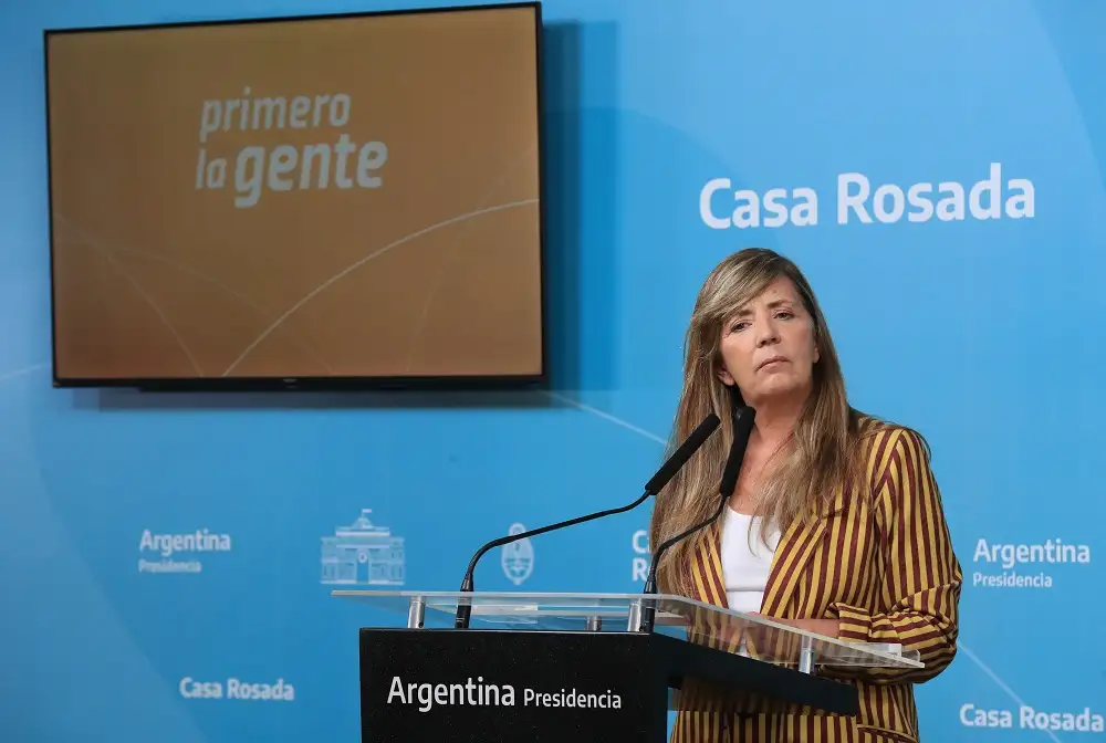 Gabriela Cerruti, portavoz del Gobierno.
