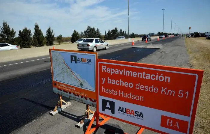 Trabajos de ampliación en la Autopista Buenos Aires - La Plata