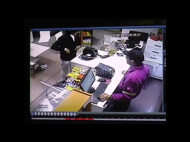 Robaron en una estación de servicio