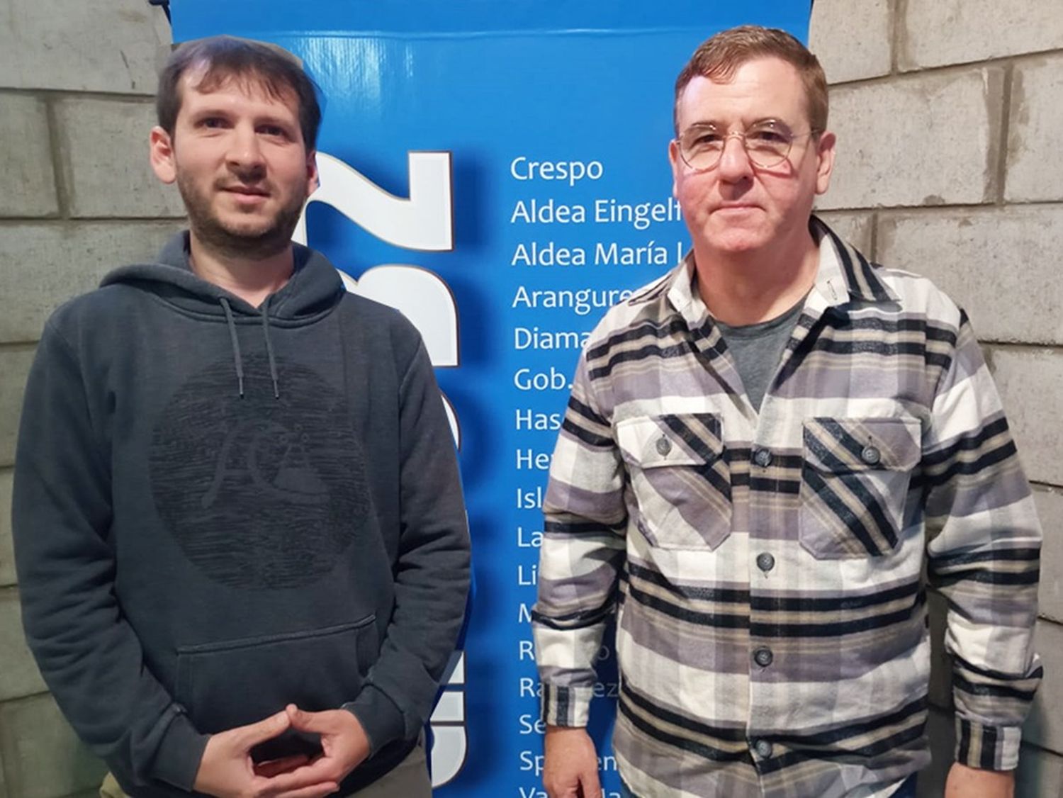 Federico Schmied y Christian Hetze, integrantes de la Asociación Escolar y Cultural Argentino-Alemana de Crespo