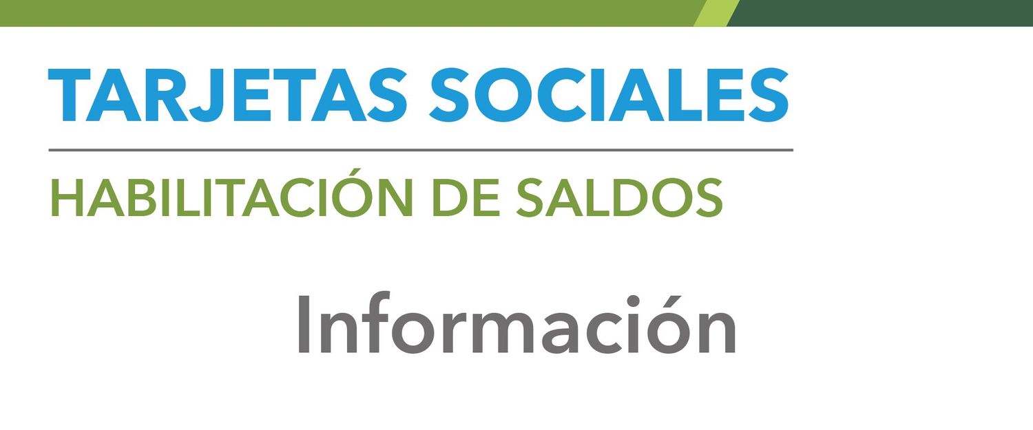 Este jueves se habilitarán las tarjetas sociales