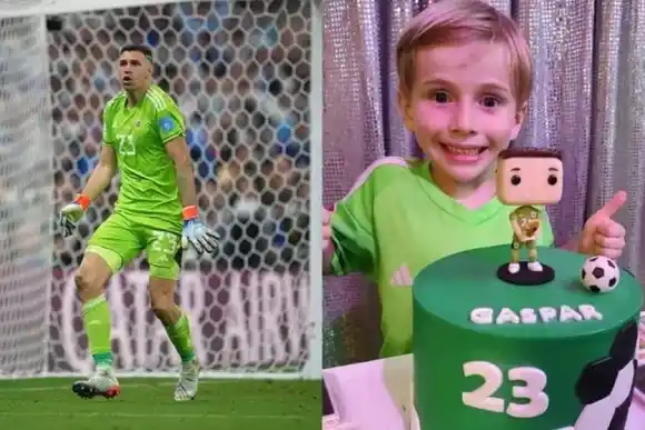 Video viral: apareció el “mini Dibu Martínez” y llamó la atención de muchos