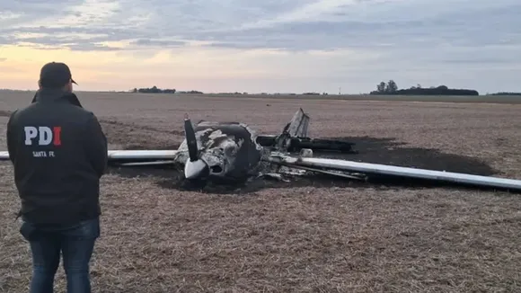 Avioneta calcinada hallada en La Vanguardia desata sospechas narco en el sur santafesino