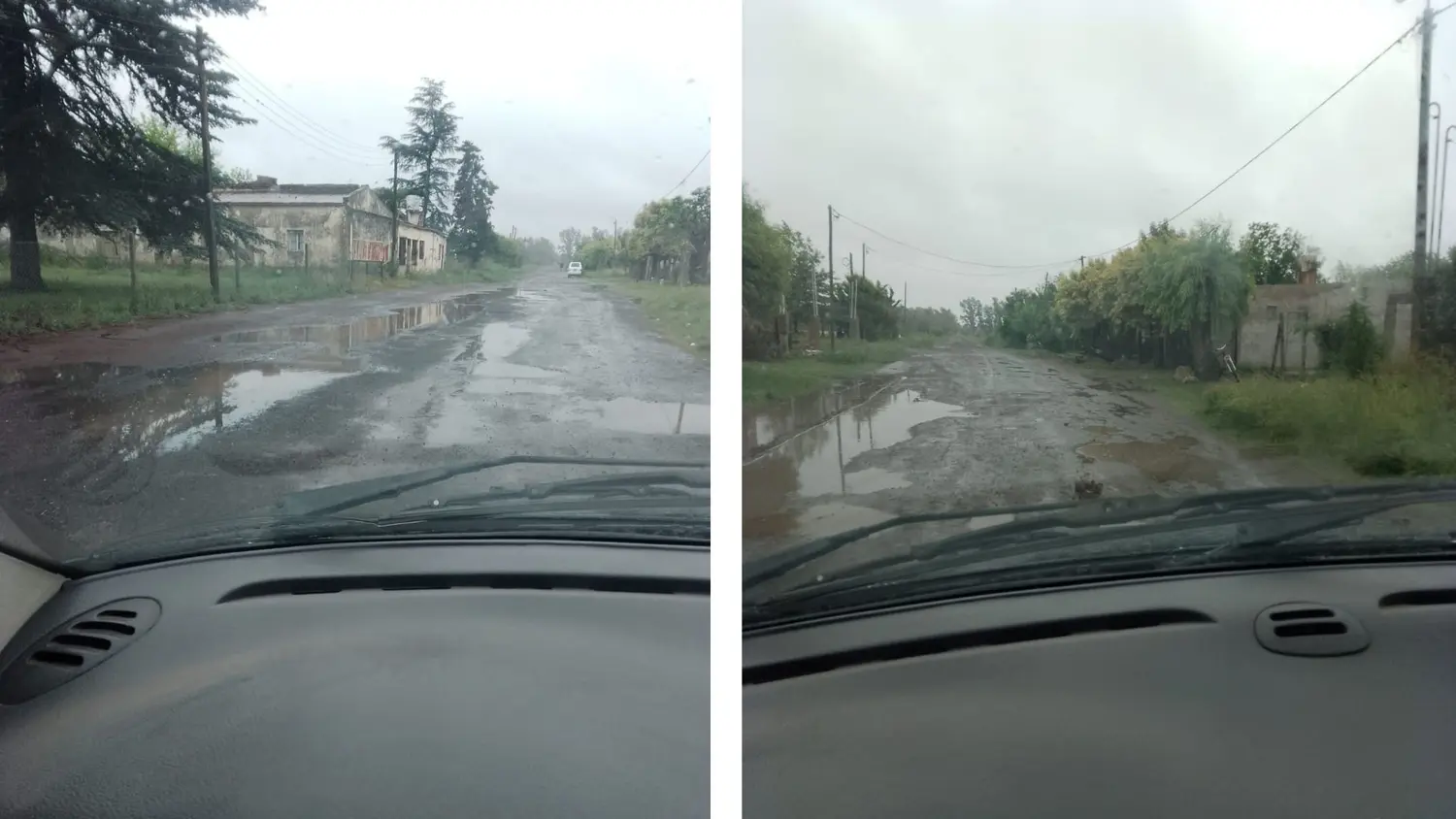 Los camiones de La Buena Moza se presentan intransitables en días de lluvia.