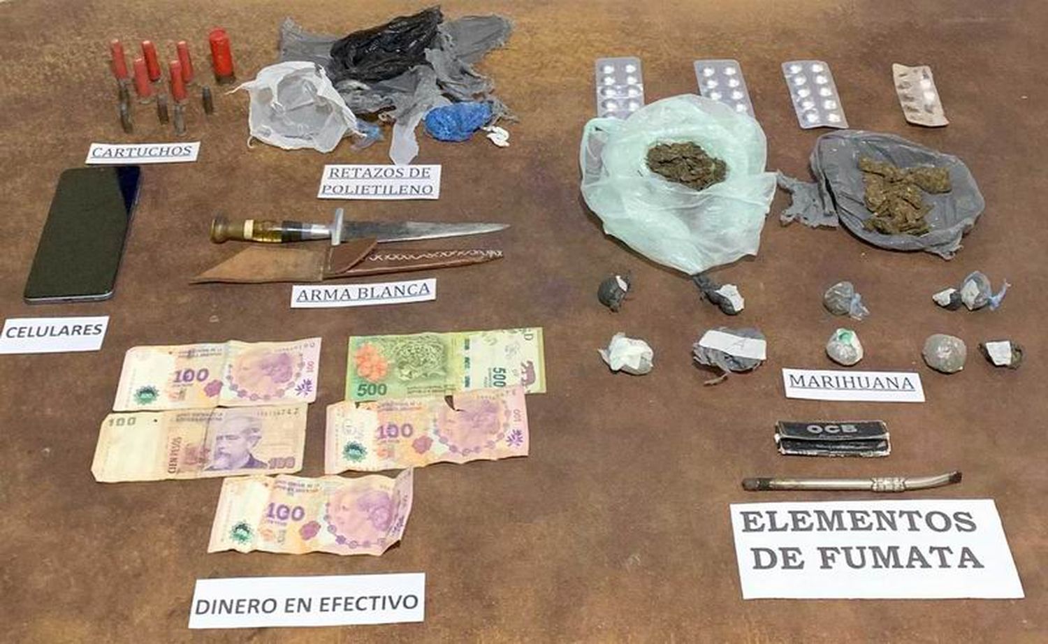 La Policía desarticuló tres centros de 
distribución de drogas en el interior