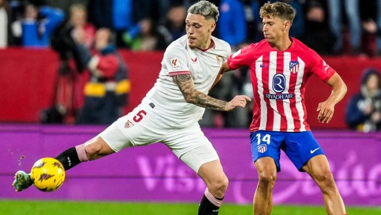 Sevilla, con una asistencia de Lucas Ocampos, venció al Atlético de Madrid de Simeone