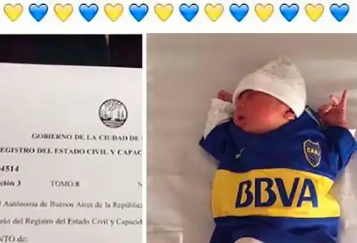 Fanatismo por Boca: el insólito nombre que le puso a su hijo