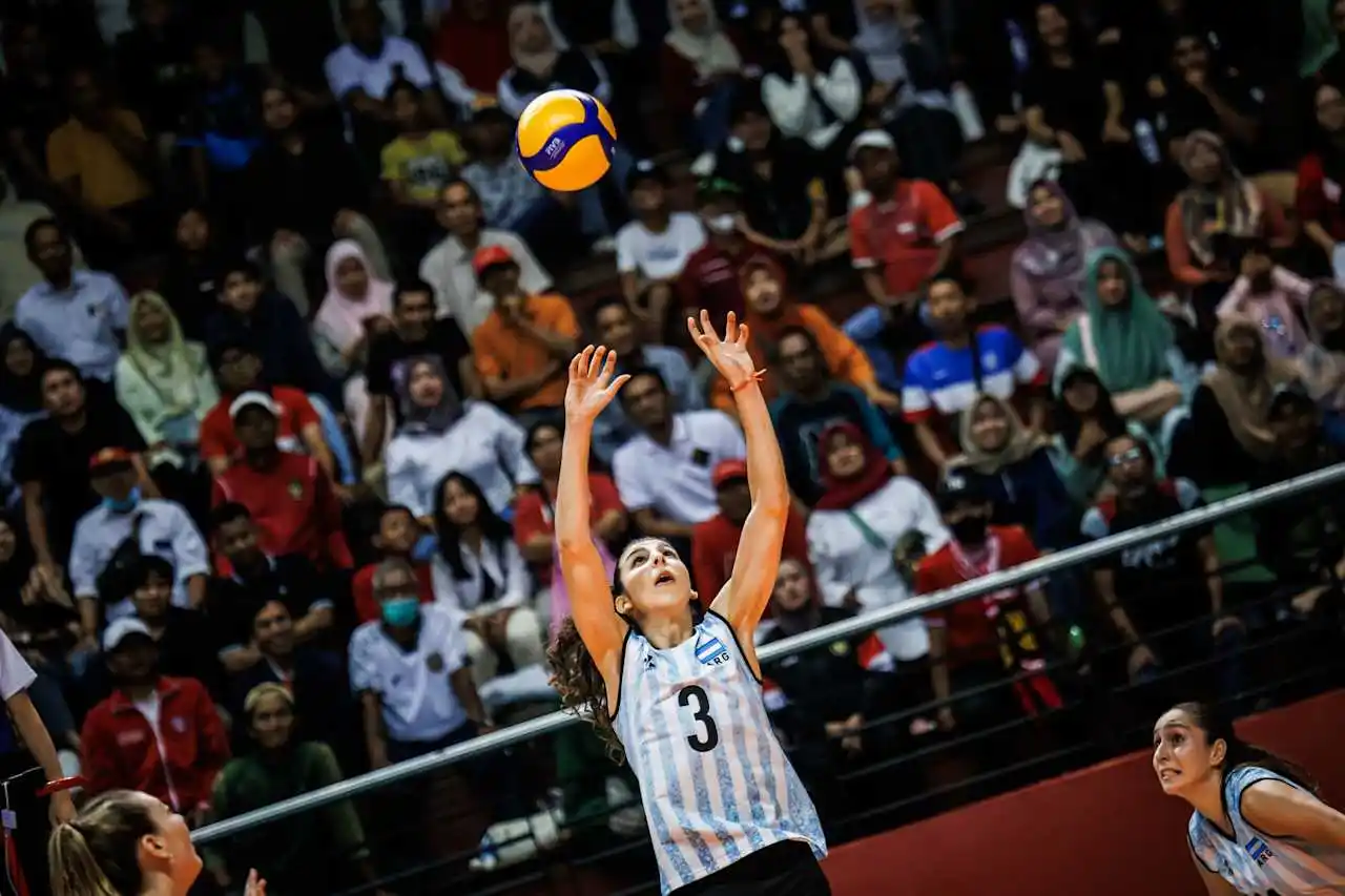 Morena Chiappero en acción ante Indonesia.