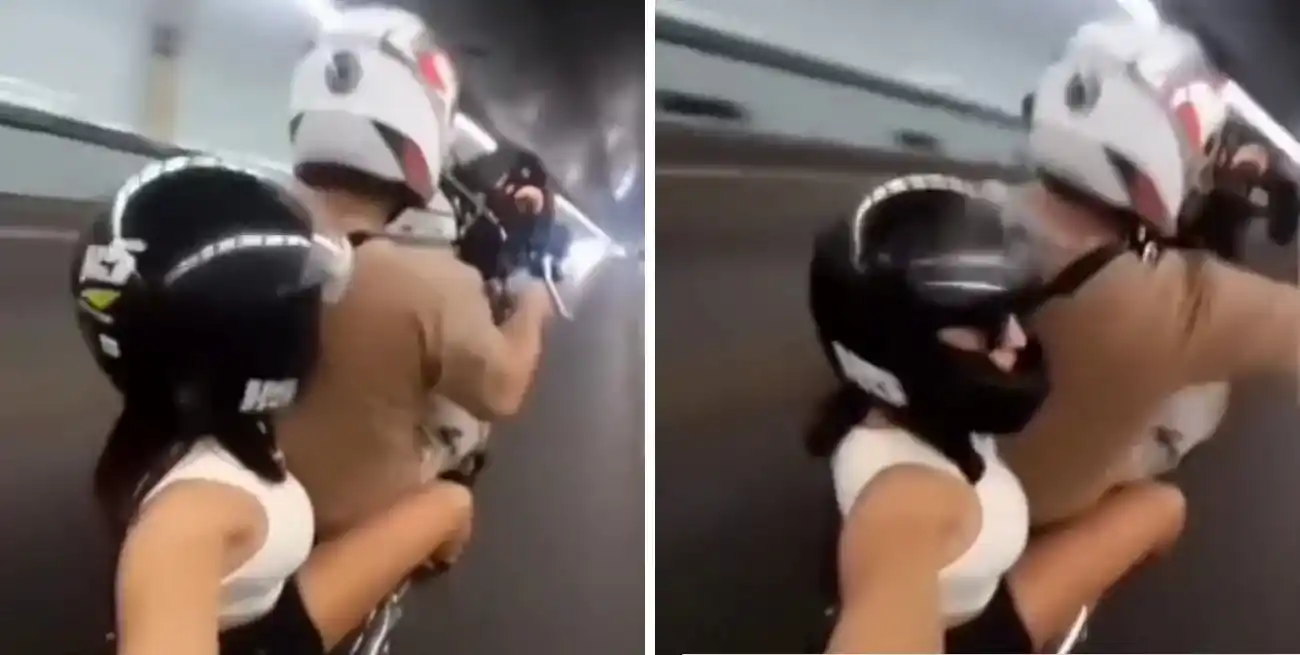VIDEO | Imprudencia total: filmaron a motociclistas haciendo “wheelie” en pleno Túnel Subfluvial