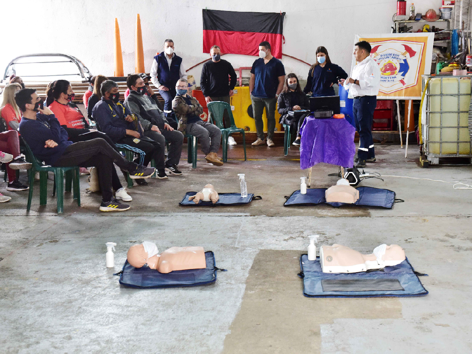 El “Defe” recibió curso de  RCP y primeros auxilios