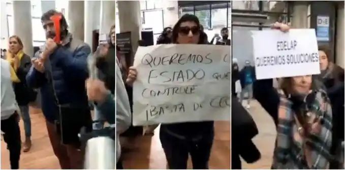 Tensión en La Plata: Cansados de los cortes de luz, vecinos irrumpieron en las oficinas de Edelap 