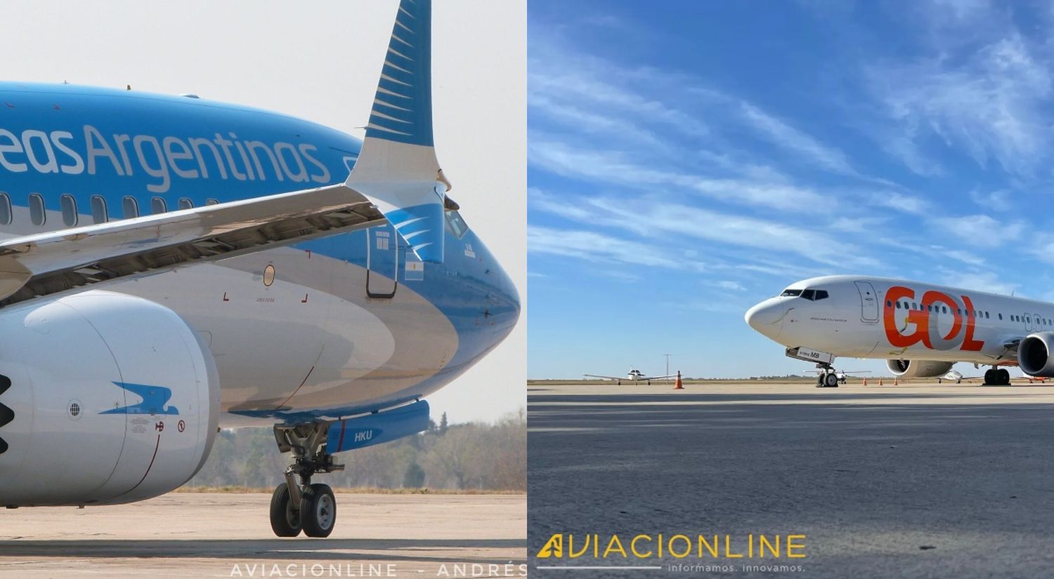 Aerolíneas Argentinas y GOL operarán un «puente aéreo» entre Buenos Aires y San Pablo