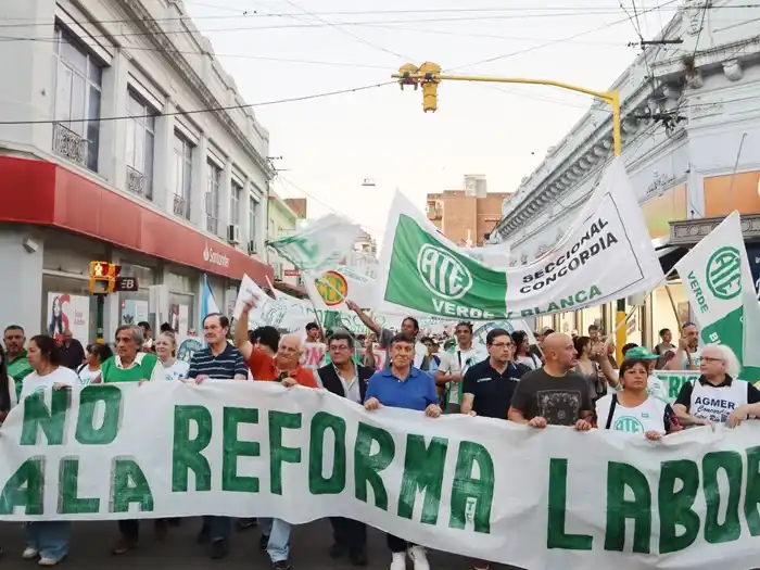 Concordia se sumó a la marcha nacional de la CGT contra la reforma laboral del Gobierno