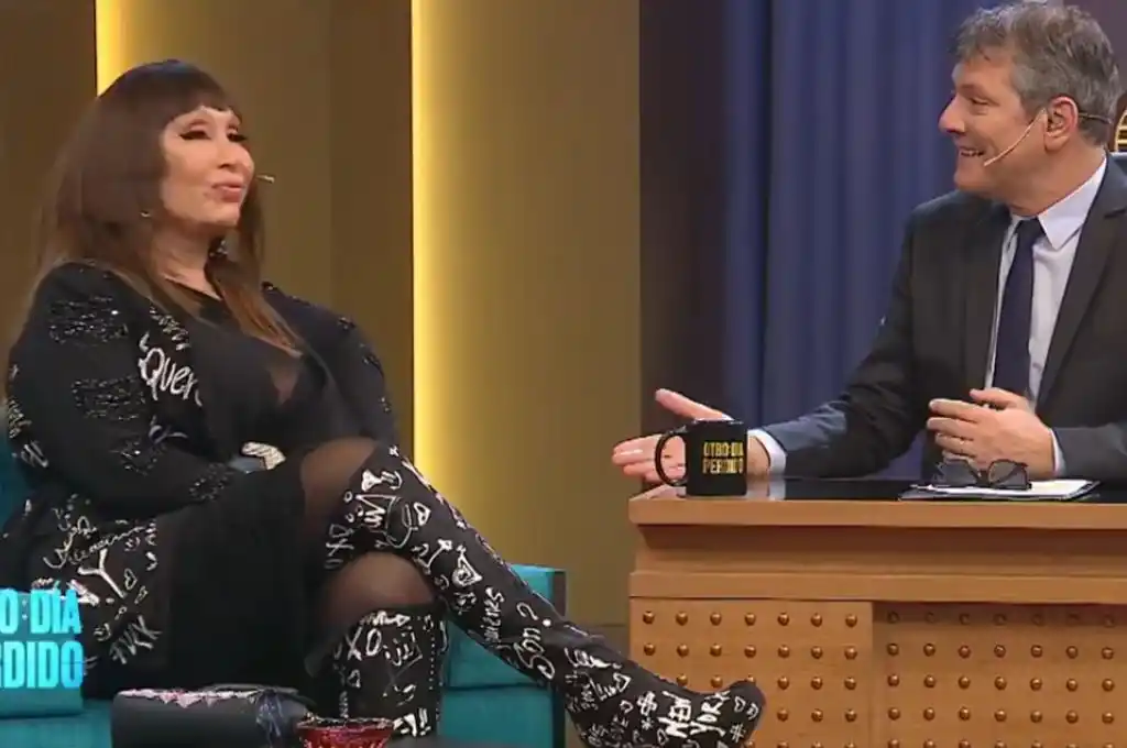 Moria Casán con Mario Pergolini