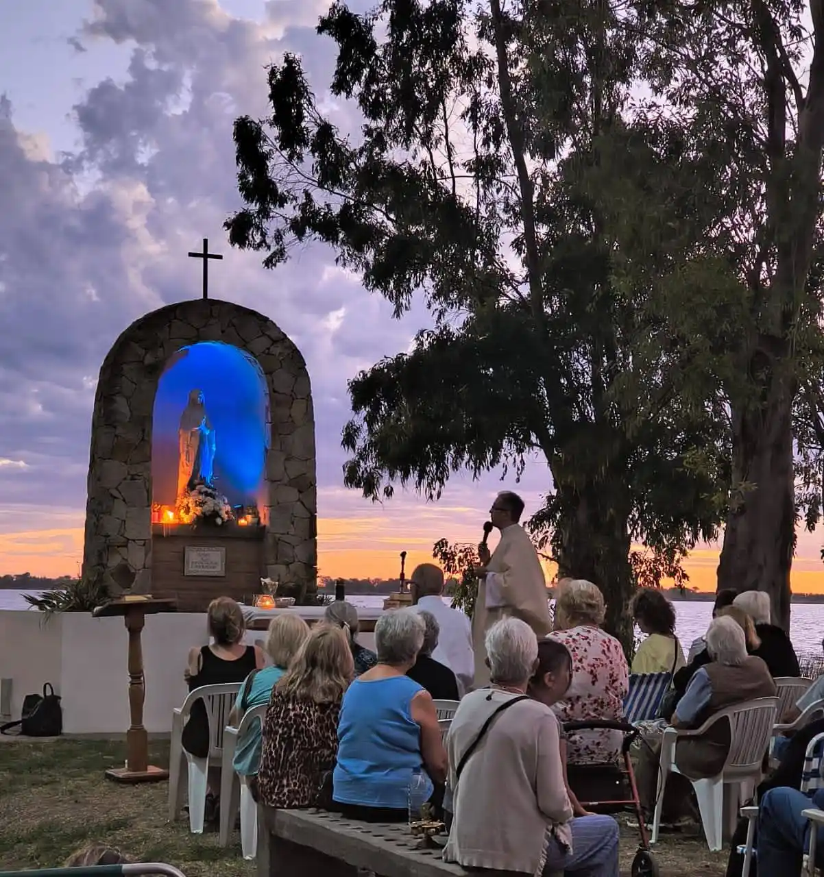 Celebraron la Jornada Mundial de los Enfermos en la ermita de la Virgen de Lourdes en Punta Norte