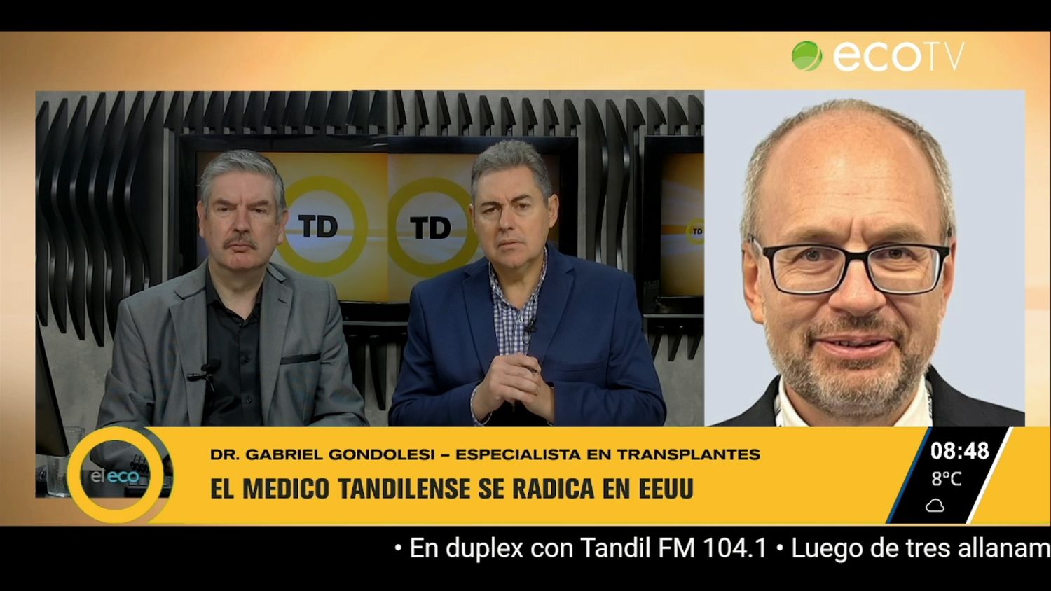 El tandilense Gabriel Gondolesi, cirujano y especialista en transplantes, se radica en EEUU