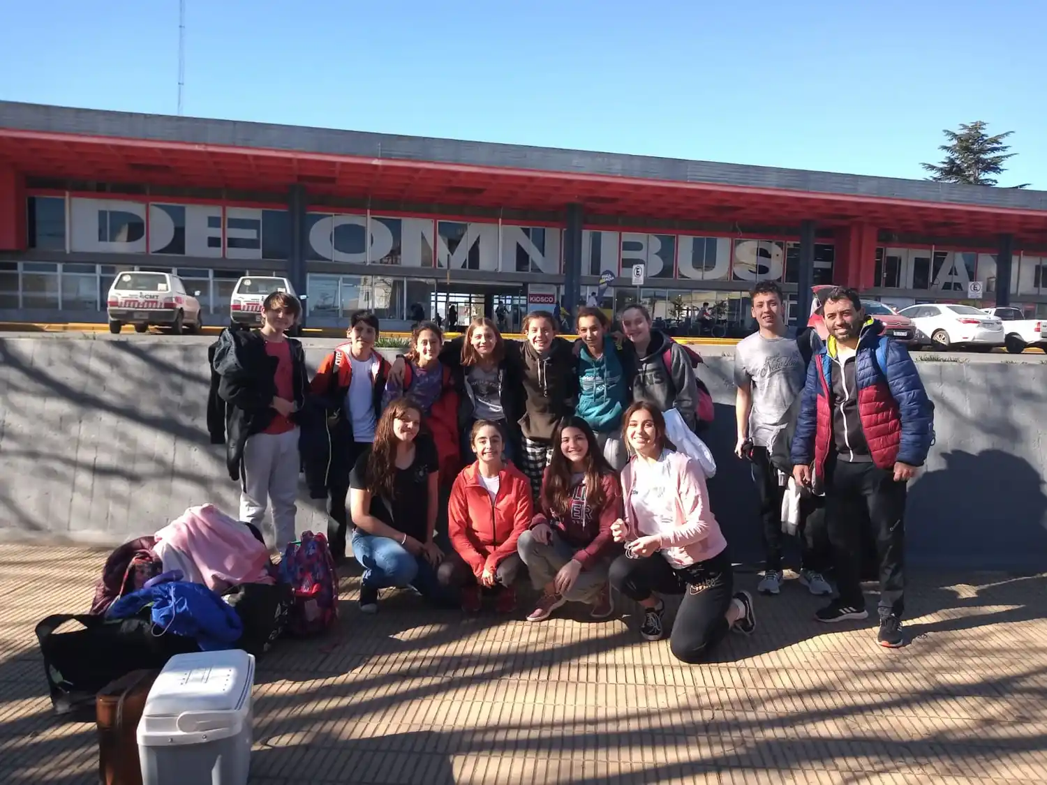 Los integrantes de la delegación de natación.