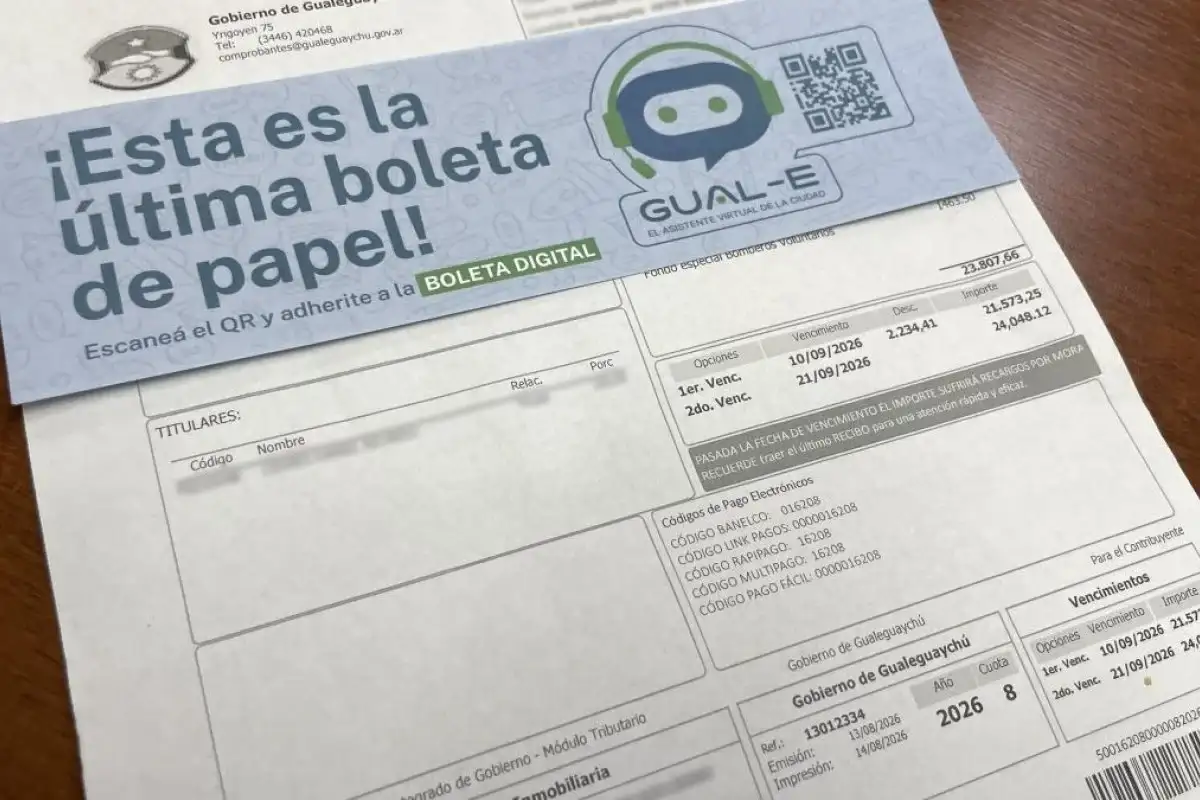 El Municipio dejó de imprimir la boleta de la Tasa General Inmobiliaria y la enviará por correo electrónico