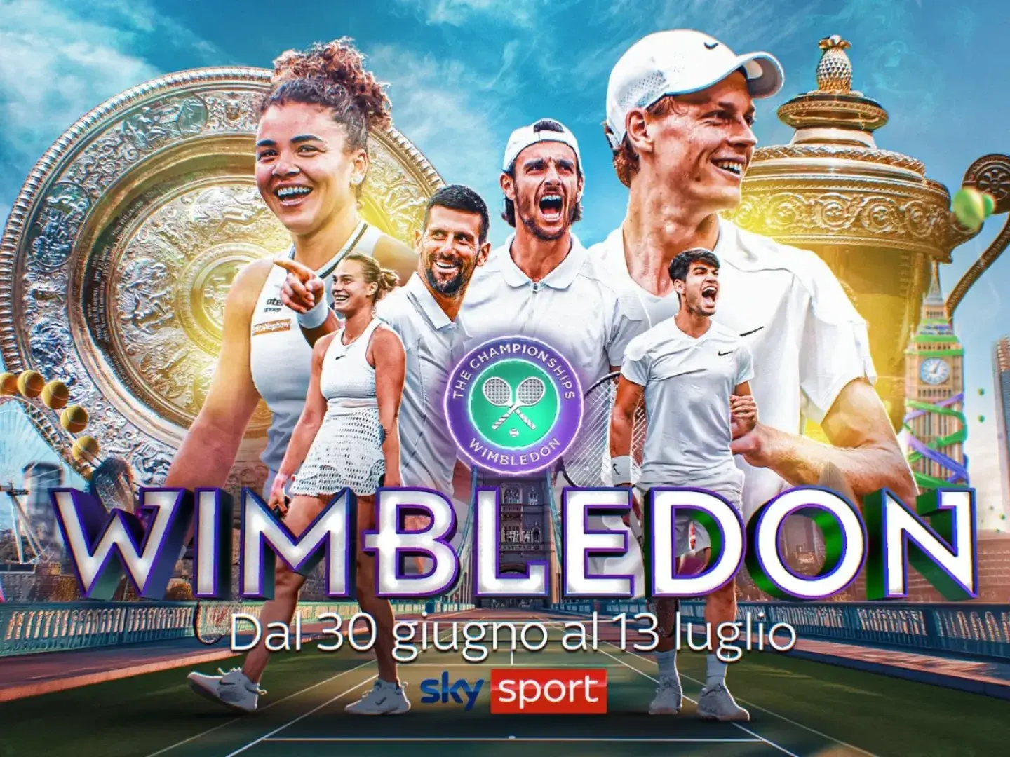 Seis argentinos competiran en el cuadro de caballeros del Grand Slam inglés.