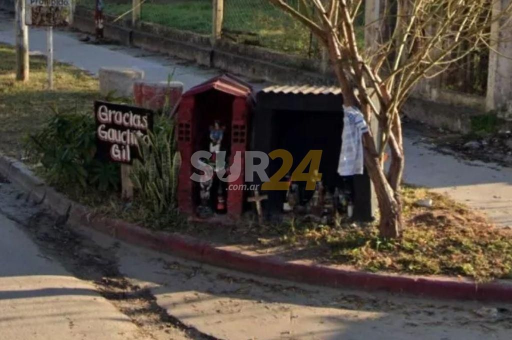 Hallaron un cráneo en un santuario del Gauchito Gil en Paraná