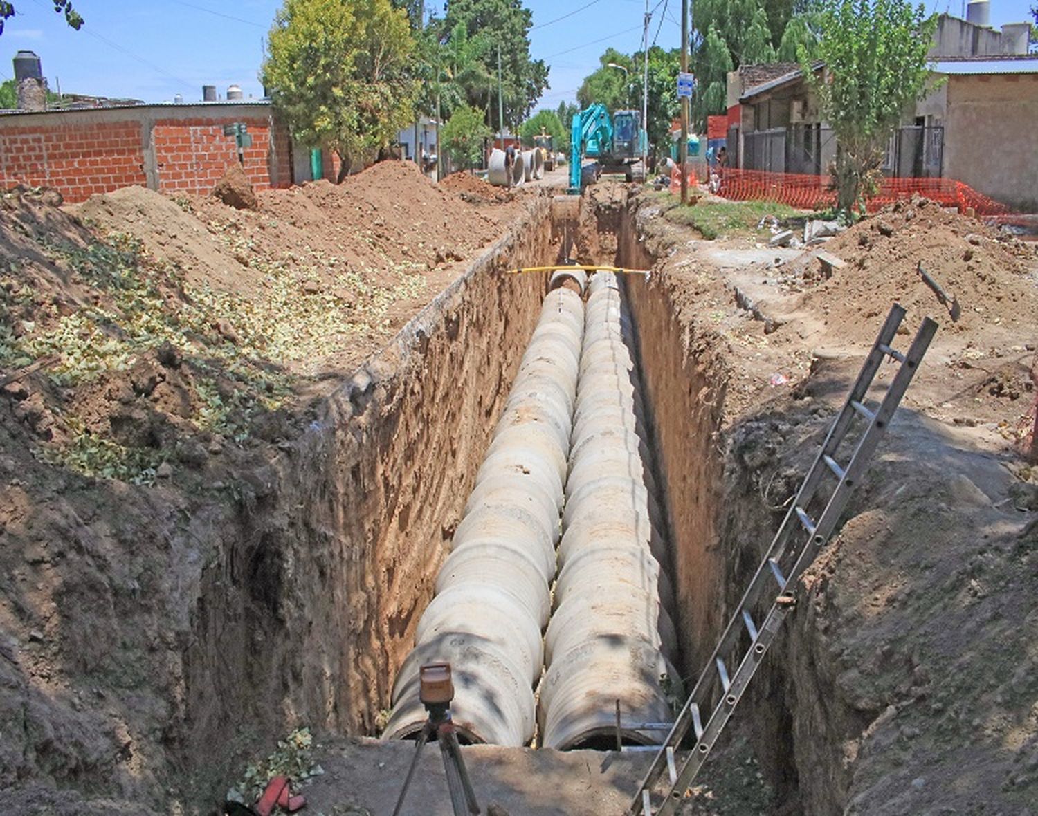 José C. Paz: Ishii supervisó avances de obra hidráulica de Barrio Parque Jardín para evitar inundaciones