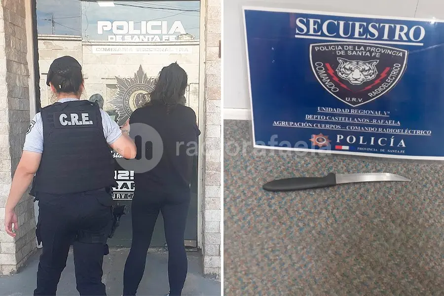 Con “Tramontina” en mano amenazó a su ex pareja: terminó aprehendida por amenaza calificada
